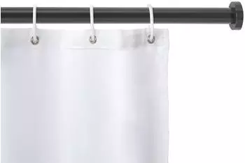 Wenko Luz Teleskop-Duschvorhangstange Edelstahl 110-185cm Schwarz (24886100)
