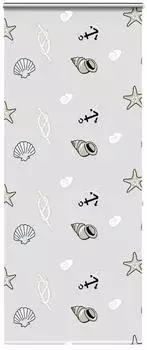 vidaXL Duschrollo mit Kassette 90x240 cm Stoffbreite 86 cm, Seesterne