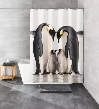 Kleine Wolke Duschvorhang Textil JACKSONS Schwarz-Wei&szlig; 180 x 200 cm