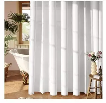 Vinabo Duschvorhang 180x200cm Polyester wasserdicht, 12 Ringe (Vinabo Rideau Douche)