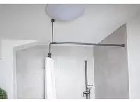 Duschvorhangstange Normbau Cavere, Anthrazit-metallic, Ohne Deckenabh&auml;ngung,...
