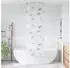 vidaXL Duschrollo (70 x 240 cm) Stoffbreite 66 cm (4014855) Blätter