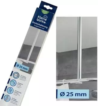 Kleine Wolke Deckenhalterung für Duschvorhangstangen ⌀ 25 mm Chromfarben 60 cm
