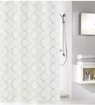 Kleine Wolke Duschvorhang Textil CLASSY Wei&szlig; 240 x 180 cm