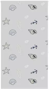 vidaXL Duschrollo 130x240 cm Stoffbreite 126 cm, Seesterne