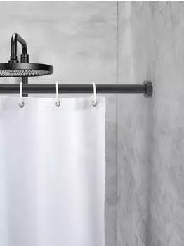 Sch&ouml;ner Wohnen Obleon Teleskop-Duschvorhangstange 70-115cm, schwarz (25909197)