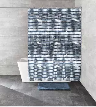 Kleine Wolke Duschvorhang PEVA RAIA Navy 180 x 200 cm
