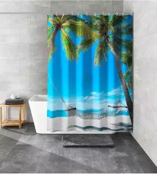Kleine Wolke Duschvorhang Textil BAHAMAS Multicolor 180 x 200 cm