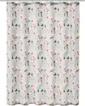 Kleine Wolke Duschvorhang Textil FLORES Multicolor 180 x 200 cm