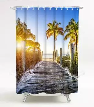 Sanilo Fort Lauderdale Duschvorhang Polyester Blau 180x200cm (D774494)