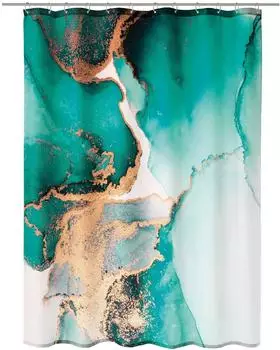 Kleine Wolke Duschvorhang Textil TEAL Petrol 180 x 200 cm