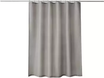 Kleine Wolke Duschvorhang Textil GRIGLIA Platinfarben 180 x 200 cm