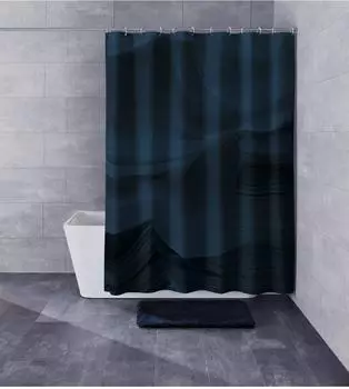 Kleine Wolke Duschvorhang Textil MYSTIC Navy 180 x 200 cm