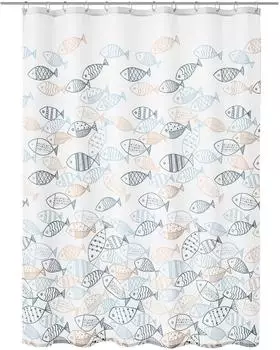 Kleine Wolke Duschvorhang Textil SARDINAS Multicolor 180 x 200 cm