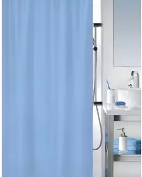 MSV Duschvorhang Polyester hellblau 180x200cm