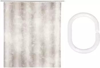 Sch&ouml;ner Wohnen Londa Duschvorhang recyceltes Polyester, Zement-Optik, 180x200cm (71389800)