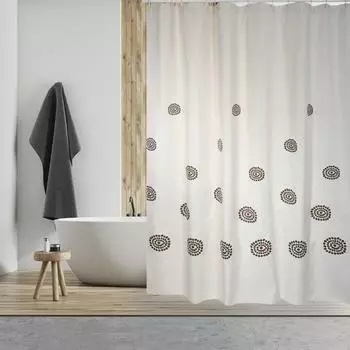 MSV Duschvorhang Tribal Baumwolle/Polyester beige 180x200cm (143208)