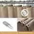 LuxusKollektion Waffel Duschvorhang 92x182cm, khaki, schimmelresistent
