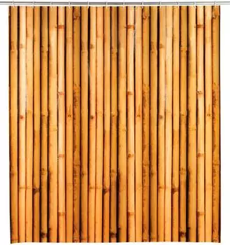 Wenko Duschvorhang Bambusa 180x200cm, braun (25233100)
