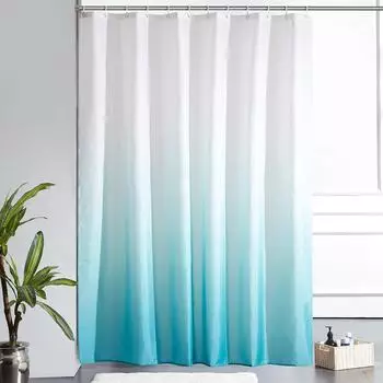 LuxusKollektion Duschvorhang Textil wasserdicht anti-schimmel 180x200cm, wei&szlig;/cremebraun