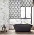 Relaxdays Duschrollo schwarz-grau, 100x240cm (10032539)