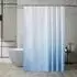 LuxusKollektion Duschvorhang 180x200cm, Textil, weiß/hellblau, Anti-Schimmel