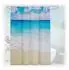 Relaxdays Duschvorhang mit Motiv, Polyester, 180x200cm, beige/weiß/hellblau