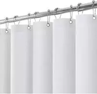 Duschvorhang Leinen Wasserdicht Anti-schimmel 182x182cm Wei&szlig;e Badewanne