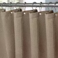 Waffel Duschvorhang Stoff Textil Badewannenvorhang Anti Schimmel Bad Vorhang Set