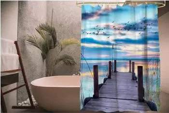 Sanilo Duschvorhang "Sunset" 180x200cm, wasserdicht, Anti-Schimmel