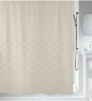 Spirella Trento Duschvorhang Polyester/Baumwolle, gestreift, 180x200cm