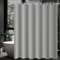 Duschvorhang 180x200cm Grau Wasserabweisend Antischimmel Polyester Stoff