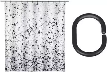 Sch&ouml;ner Wohnen Tosi Duschvorhang Terrazzo-Design, recyceltes Polyester, 180x200cm (71387800)