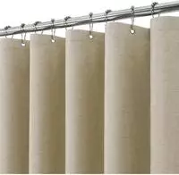 Duschvorhang Leinen Mit Metall Duschvorhangringe Stoff Textil Wasserdicht - 182