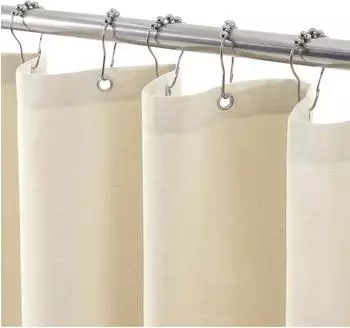 LuxusKollektion Duschvorhang Leinen, wasserdicht, schimmelresistent, 92x182cm