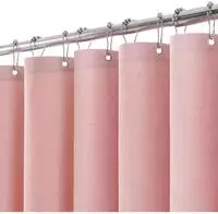 Duschvorhang Leinen Metallringe Stoff Textil Badewannenvorhang Anti-schimmel