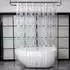 LuxusKollektion Duschvorhang 150x180cm transparent, 3D-Muster, Magnete