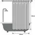 LuxusKollektion Duschvorhang 150x180cm transparent, 3D-Muster, Magnete