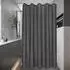 LuxusKollektion Schmaler Duschvorhang 120x180cm, dunkelgrau, wasserdicht, Anti-Schimmel