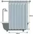 LuxusKollektion Duschvorhang Antischimmel transparent 3D-Kieselsteinmuster 180x200cm