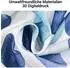 LuxusKollektion Duschvorhang blaue Blüten, Polyester, 200x200cm