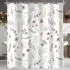 LuxusKollektion Duschvorhang beige 90x90cm, Polyester, Anti-Schimmel