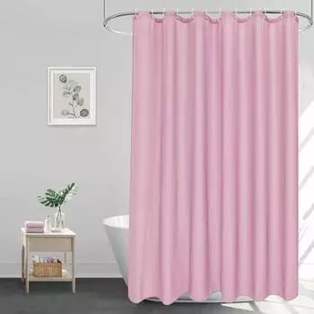LuxusKollektion Duschvorhang 180x200cm, Textil, rosa, wasserdicht, Anti-Schimmel