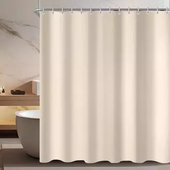 LuxusKollektion Duschvorhang 150x150cm, Polyester, beige, wasserabweisend, antischimmel
