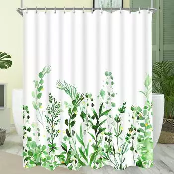 LuxusKollektion Duschvorhang Blumen 100x200cm, Polyester, wasserabweisend, antischimmel