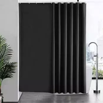 LuxusKollektion Duschvorhang &Uuml;berl&auml;nge, antimikrobiell, wasserdicht, schwarz, 240x180cm