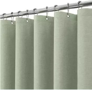 LuxusKollektion Duschvorhang Leinen, salbeigrün, 182x214cm, wasserdicht & Anti-Schimmel