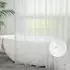 LuxusKollektion Duschvorhang transparent weiß 240x200cm mit Magneten (16 Haken)