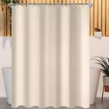 LuxusKollektion Duschvorhang 240x160cm, beige, Polyester, Antischimmel