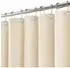 LuxusKollektion Duschvorhang Leinen mit Metallringen, wasserdicht, beige, 182x214cm